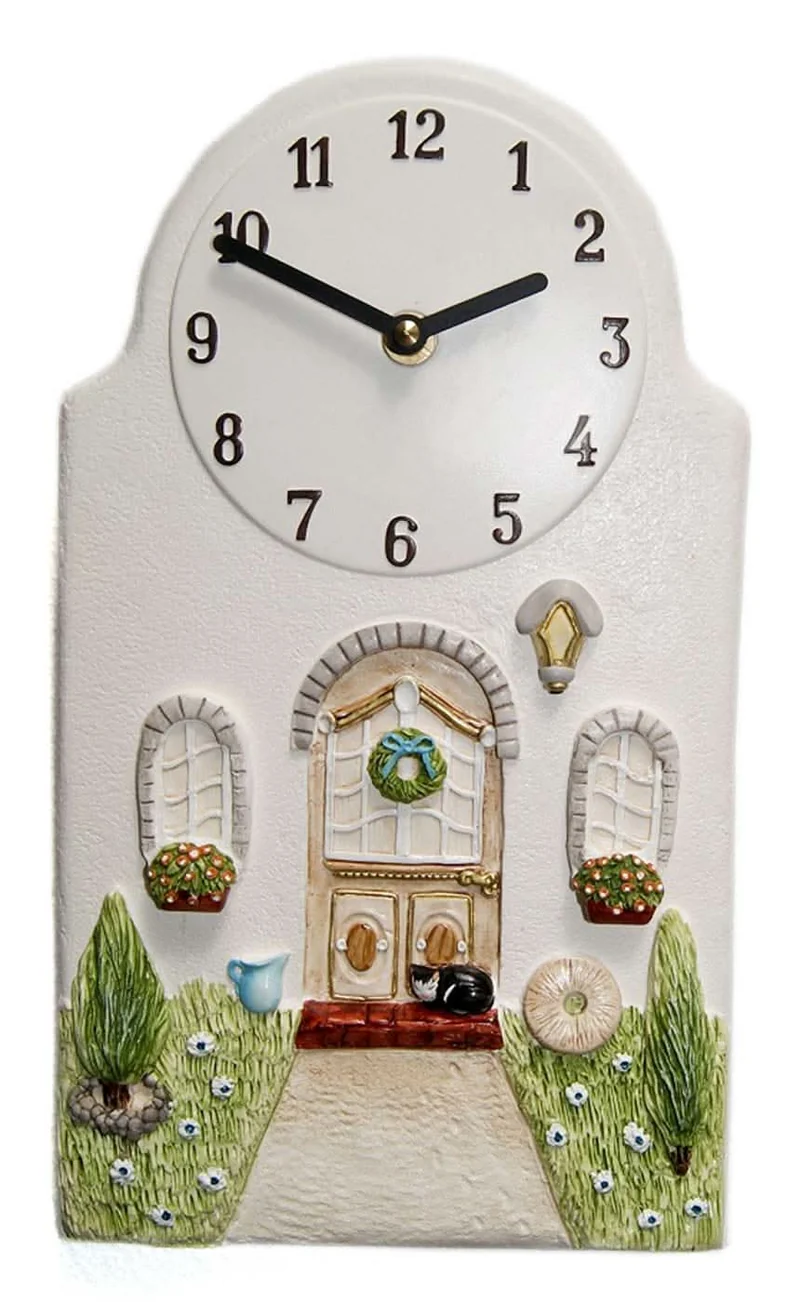 Terrastudio Wanduhr Holz • Handgemacht • Landhaus-Motiv