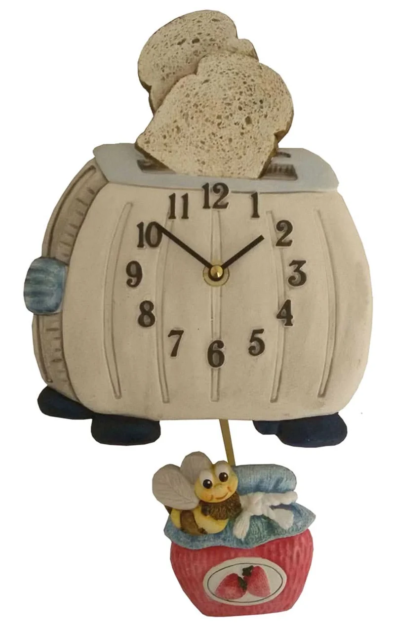 Terrastudio Wanduhr 19x22 cm Keramik • Handgefertigt & handbemalt • Quarzwerk