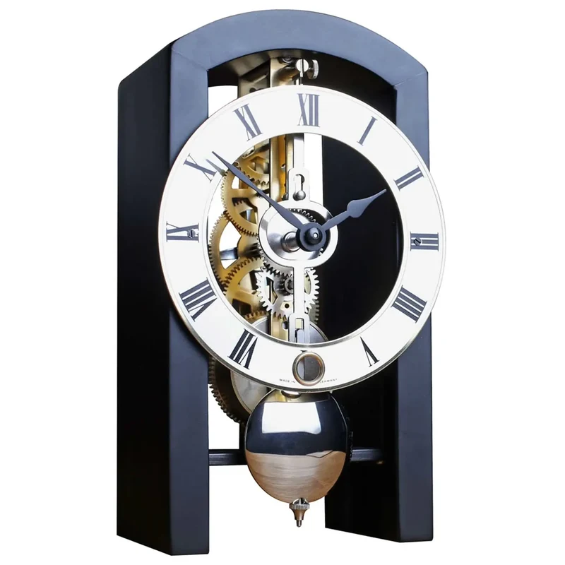 Hermle Tischuhr 18x9x11 cm Holz • 14-Tage Mechanismus • Modernes Design