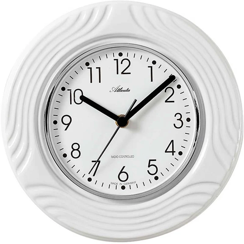 Atlanta Wanduhr Keramik • Funkgesteuert • Arabische Zahlen