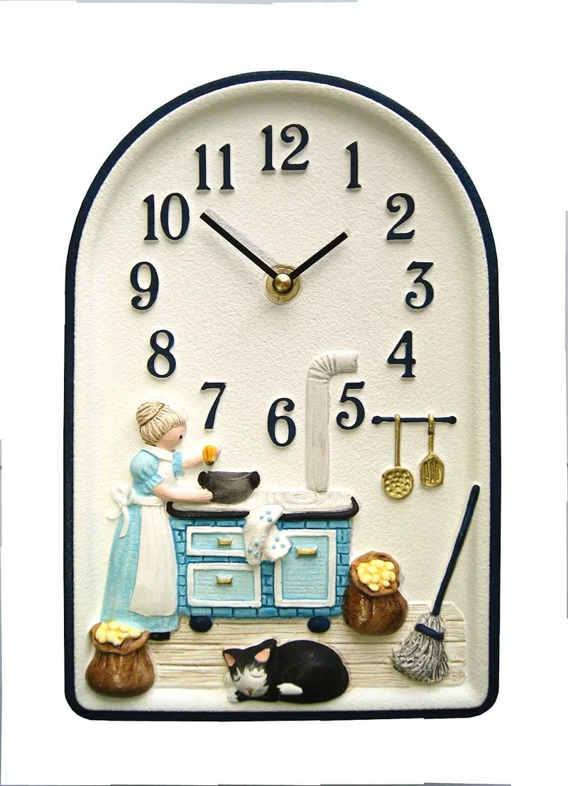 Terrastudio Wanduhr 25x16,5 cm Kunstkeramik • Handgefertigt • Made in Germany