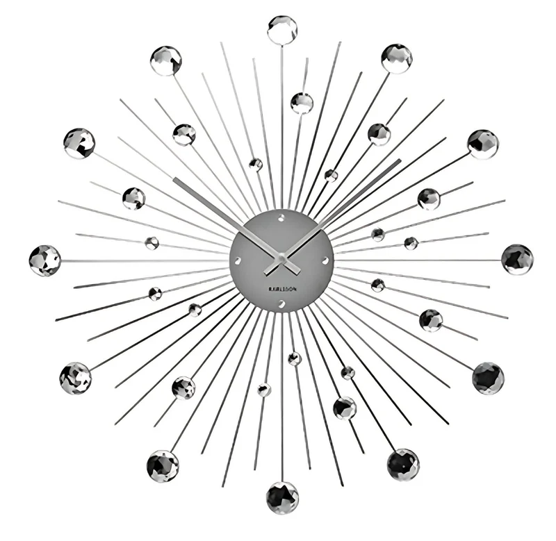 Karlsson Wanduhr 50 cm Ø Kunststoff • Modernes Design • Geräuschloses Quarzwerk