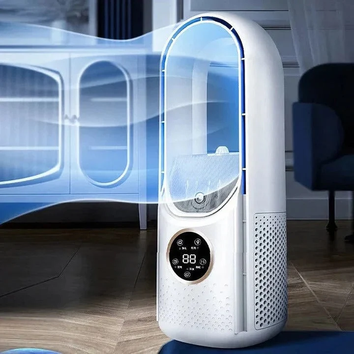 Bladloze Stille Draagbare Luchtkoeler Compacte Tafelventilator Modern Design Instelbare Snelheden Energiezuinig Thuis Kantoor | Sansoti
