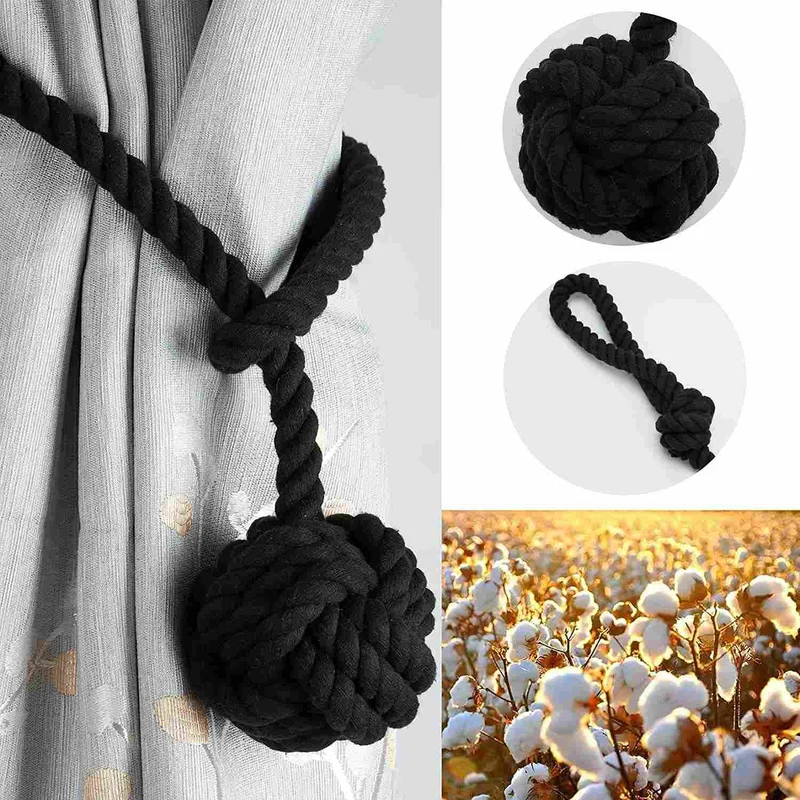 Macramé Gordijnhouders met Houten Stok – Handgeweven Katoenen Tie Backs voor Natuurlijke Boho Stijl | Sansoti