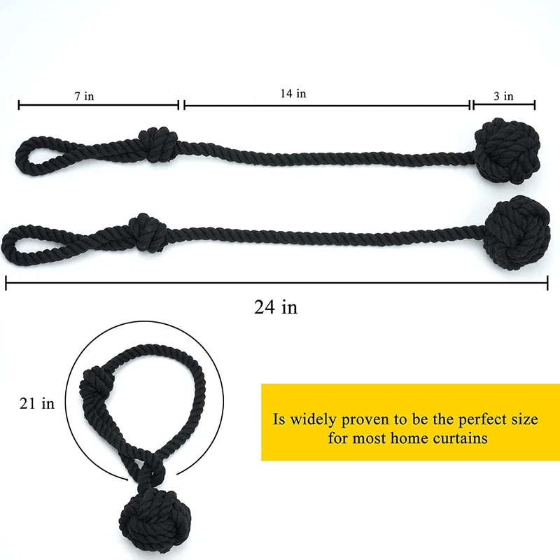 Macramé Gordijnhouders met Houten Stok – Handgeweven Katoenen Tie Backs voor Natuurlijke Boho Stijl | Sansoti