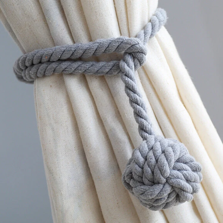 Macramé Gordijnhouders met Houten Stok – Handgeweven Katoenen Tie Backs voor Natuurlijke Boho Stijl | Sansoti