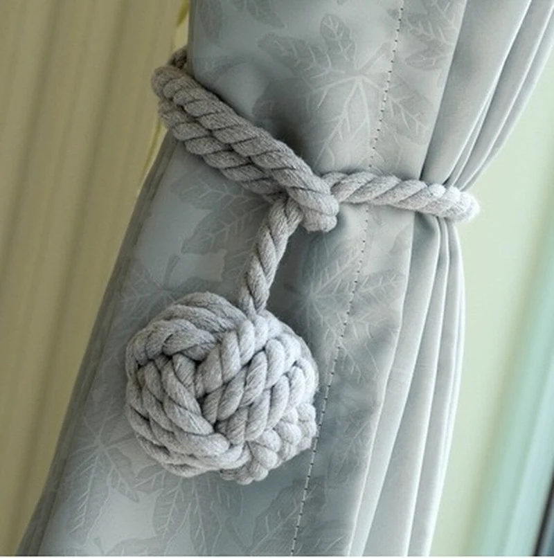 Macramé Gordijnhouders met Houten Stok – Handgeweven Katoenen Tie Backs voor Natuurlijke Boho Stijl | Sansoti