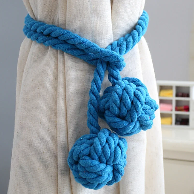 Macramé Gordijnhouders met Houten Stok – Handgeweven Katoenen Tie Backs voor Natuurlijke Boho Stijl | Sansoti