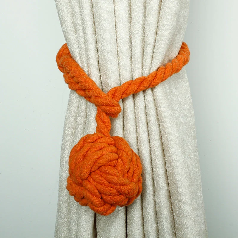 Macramé Gordijnhouders met Houten Stok – Handgeweven Katoenen Tie Backs voor Natuurlijke Boho Stijl | Sansoti