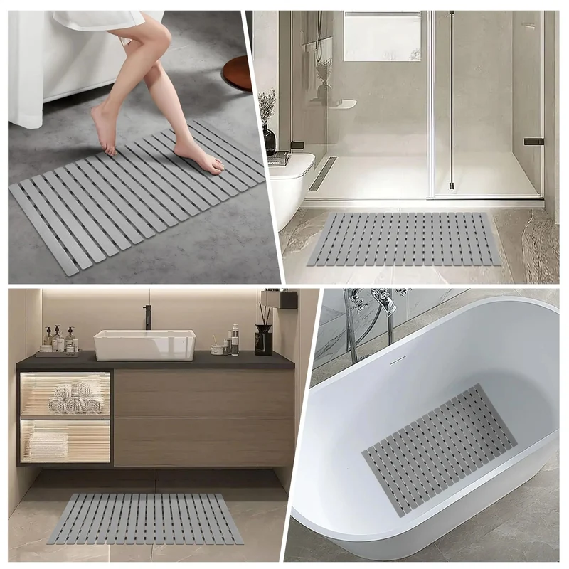 Antislip Badmat met Zuignappen en Drainagegaten 40×63 cm voor Veilig Douchen | Sansoti
