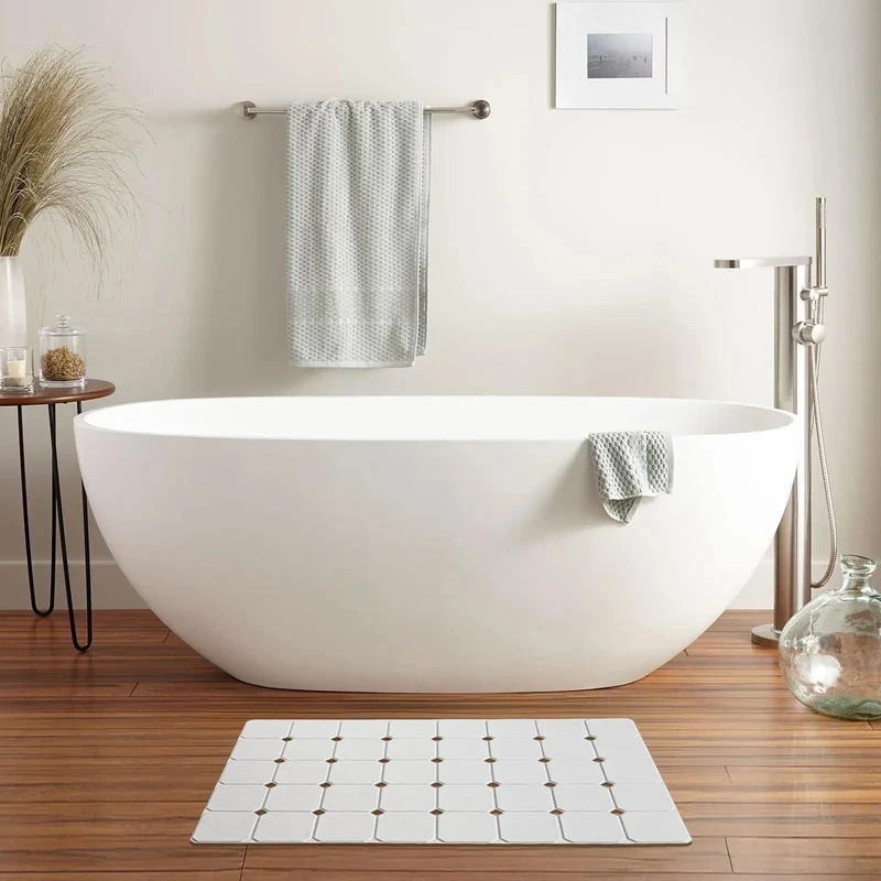 Opvouwbare Antislip Badmat met Zuignappen Siliconen Badkamermat Douche en Bad | Sansoti