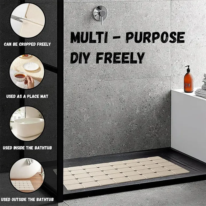 Opvouwbare Antislip Badmat met Zuignappen Siliconen Badkamermat Douche en Bad | Sansoti
