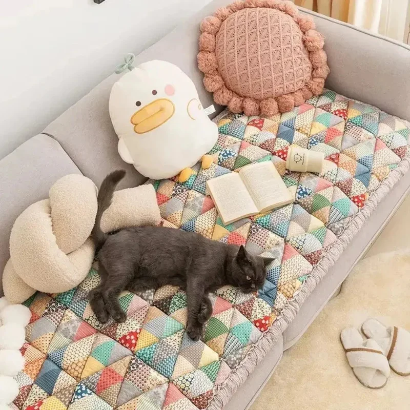 Zachte Bloemen Bankhoes – Wasbare Petmat voor Katten en Honden – Beschermhoes Bank | Sansoti