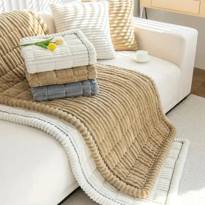 Elastische Jacquard Bankhoes met Ruches – Stretchfabric voor 3-Zits Bank en Fauteuil | Sansoti