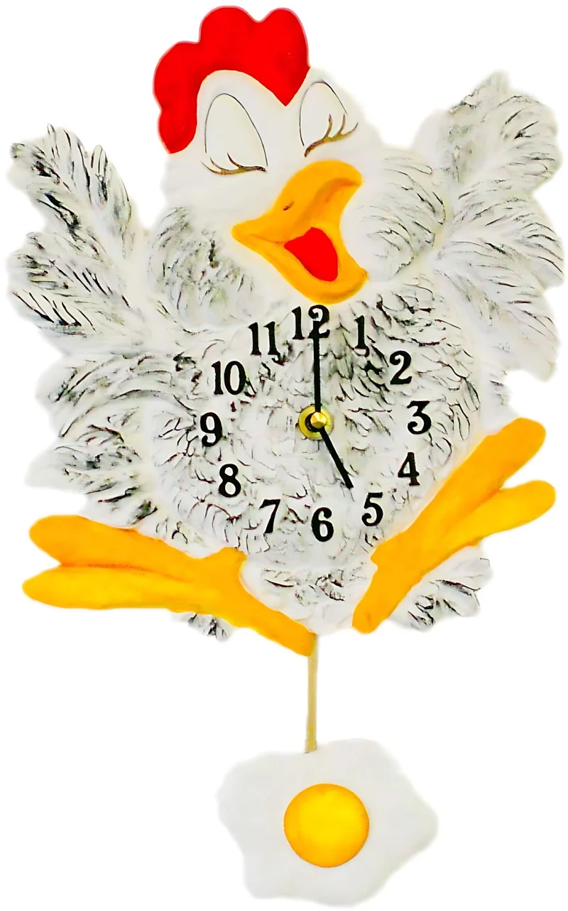 Terrastudio Wanduhr 26x22 cm Keramik • Humorvolles Design • Quarz Präzision