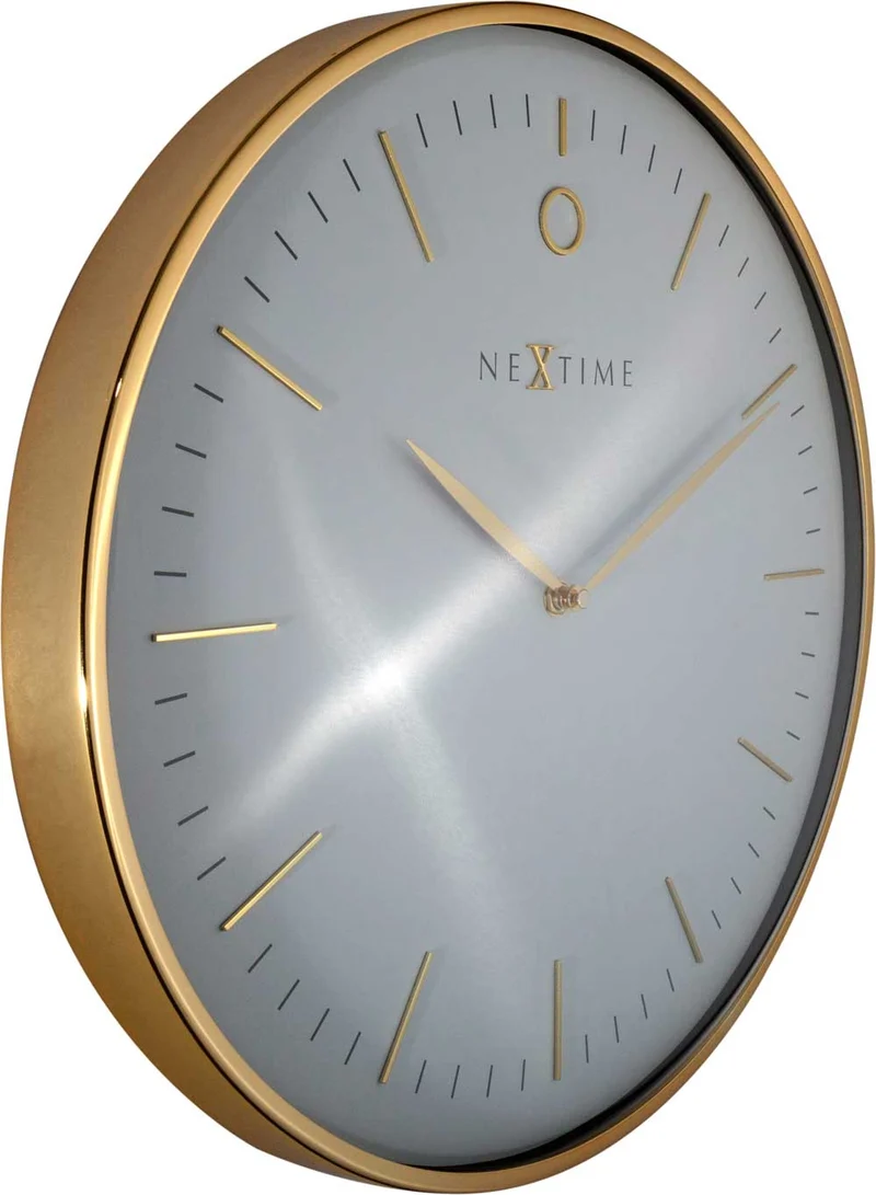 Nextime Wanduhr 40 cm Ø Metall • Elegantes Design • Lautloses Quarzwerk