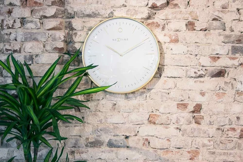 Nextime Wanduhr 40 cm Ø Metall • Elegantes Design • Lautloses Quarzwerk
