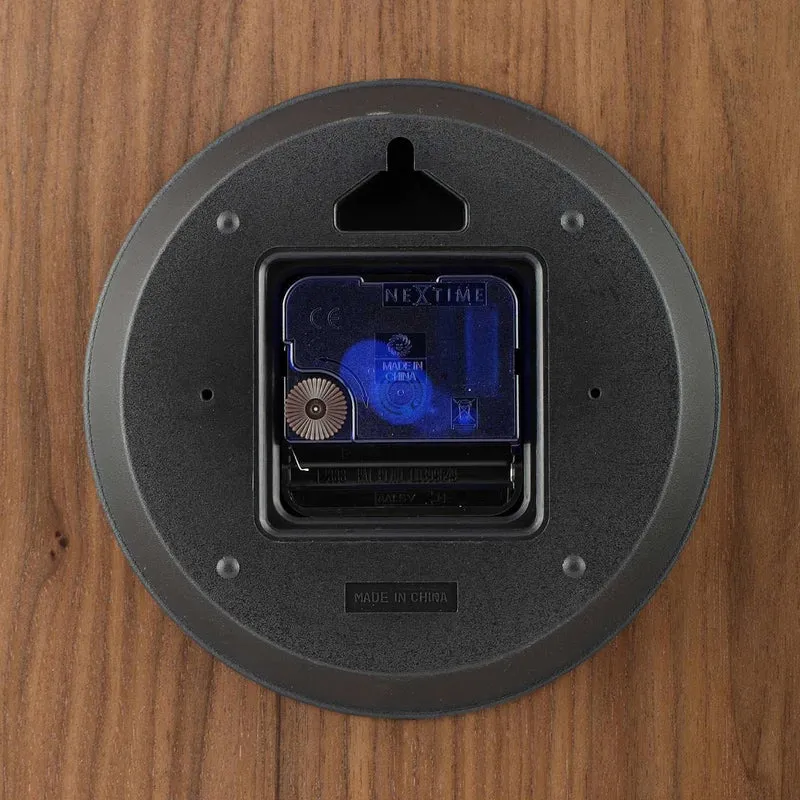 Nextime Wanduhr 53x53x3 cm Holz • Leises Quarzwerk • Natürliches Holz