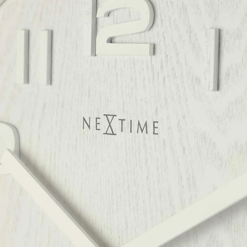 Nextime Wanduhr 35 cm Ø Holz • Modernes Design • Nachhaltiges Holz