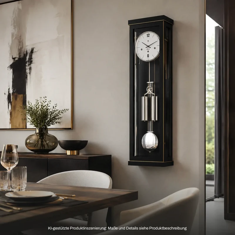 Hermle Wanduhr 86x27x13,5 cm Holz • Westminster Gong • Automatische Nachtabschaltung