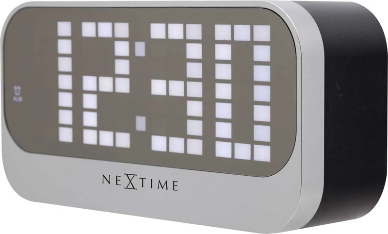 Nextime Tischuhr 17,5x8,5x5 cm Acryl • Digitalanzeige • Alarmfunktion