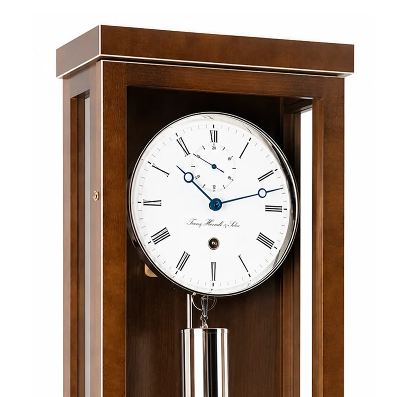 Hermle Wanduhr 88x27x13,5 cm Holz • Präzises 31-Tage-Werk • Edles Walnuss-Finish
