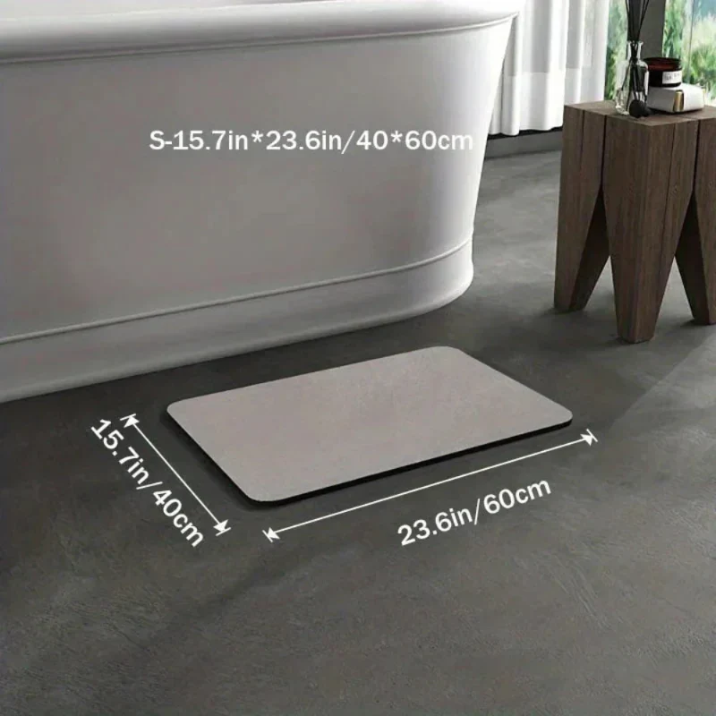 Diatomeeënaarde Badmat – Sneldrogend & Antislip – Zachte Natuurlijke Vochtabsorptie voor Douche en Bad | Sansoti