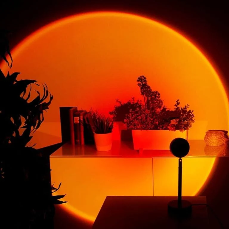 LED Sunset Lamp met 16 Kleurmodi en 360° Draaibare Kop voor Sfeerverlichting | Sansoti