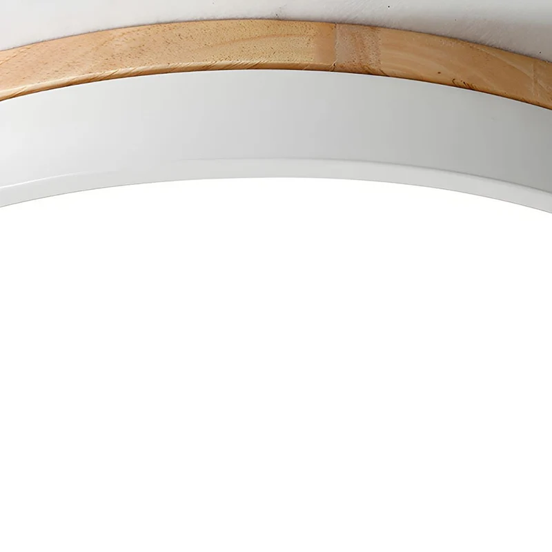 Plafondlamp Hout Rond LED met Acryl – Dimbaar Warm Licht Scandinavisch Design Woonkamer Slaapkamer 30cm 40cm 50cm 60cm | Sansoti