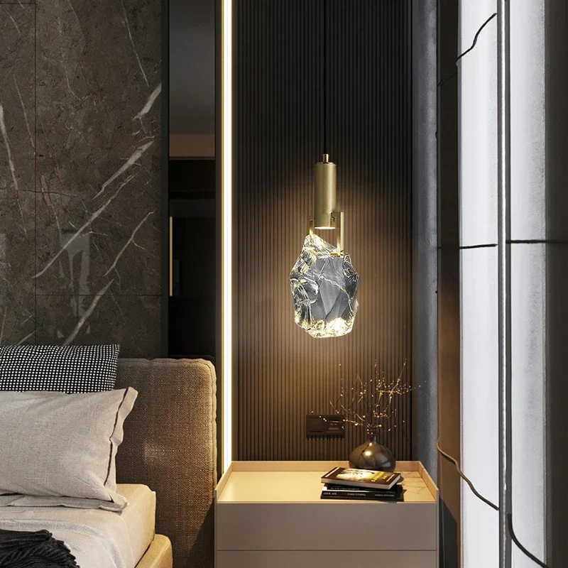 Kristallen Hanglamp met Verstelbare Kabel | Goudkleurige Verlichting voor Woonkamer en Eetkamer | Moderne Decoratieve Lamp | Sansoti