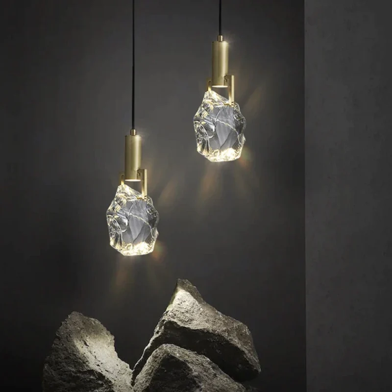 Kristallen Hanglamp met Verstelbare Kabel | Goudkleurige Verlichting voor Woonkamer en Eetkamer | Moderne Decoratieve Lamp | Sansoti