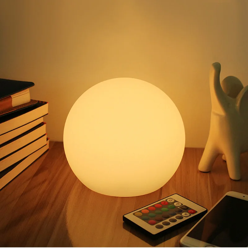 Oplaadbare Bollamp met Afstandsbediening 16 Kleuren en 10 Uur Accuduur Draadloos Sfeerverlichting | Sansoti