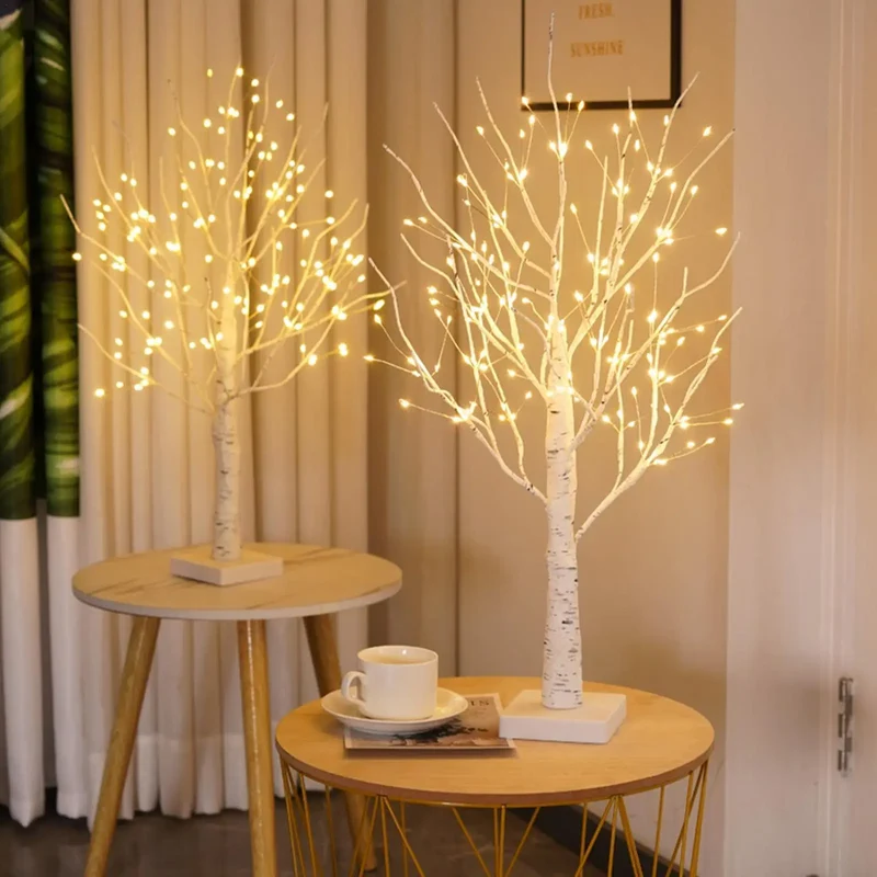 Decoratieve LED Berkenboom 60cm Warm Wit Licht voor Slaapkamer en Woonkamer | Sansoti