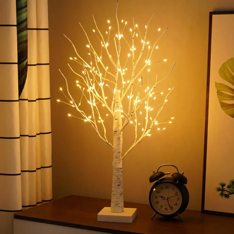 Decoratieve LED Berkenboom 60cm Warm Wit Licht voor Slaapkamer en Woonkamer | Sansoti