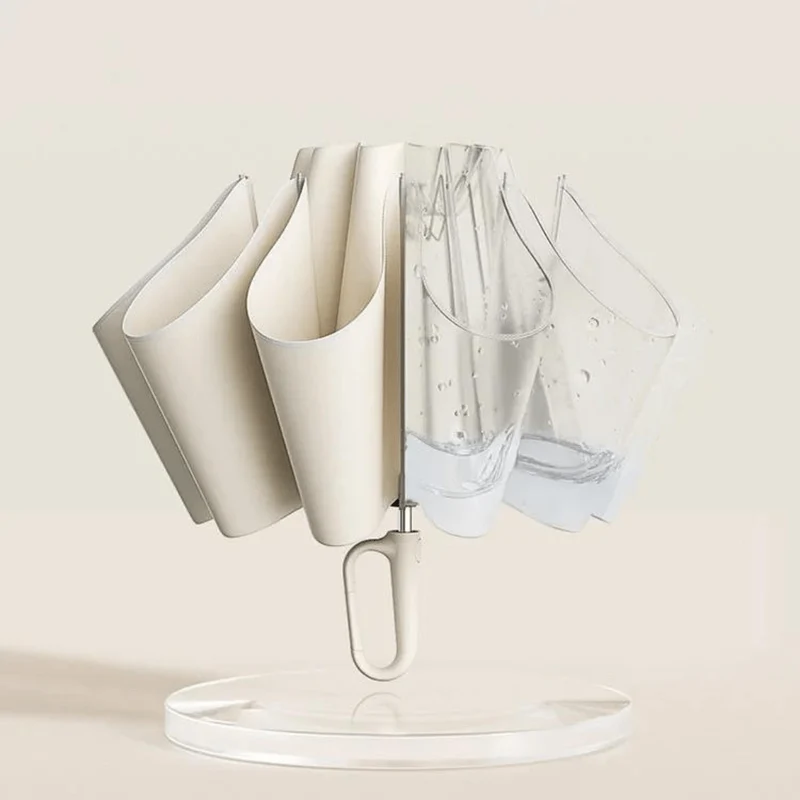 Automatische Opvouwbare Paraplu – Windbestendig Frame – Compact & Sterk – Knopdrukmechanisme – Waterafstotend Doek – Regenparaplu voor Stad & Reis | Sansoti