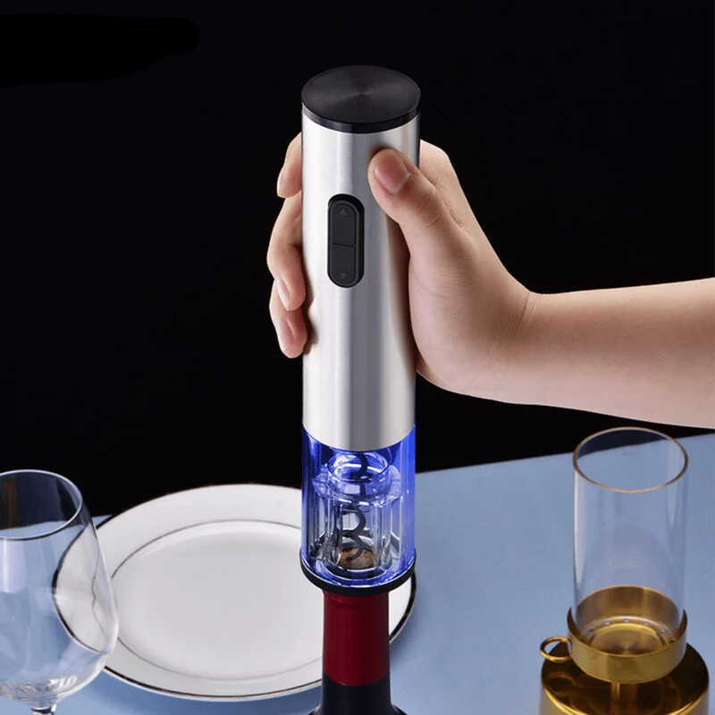 Elektrische Wijnopener Set – 4-in-1 met Foliesnijder, Schenktuit & Vacuümstopper voor Moeiteloos Ontkurken | Sansoti