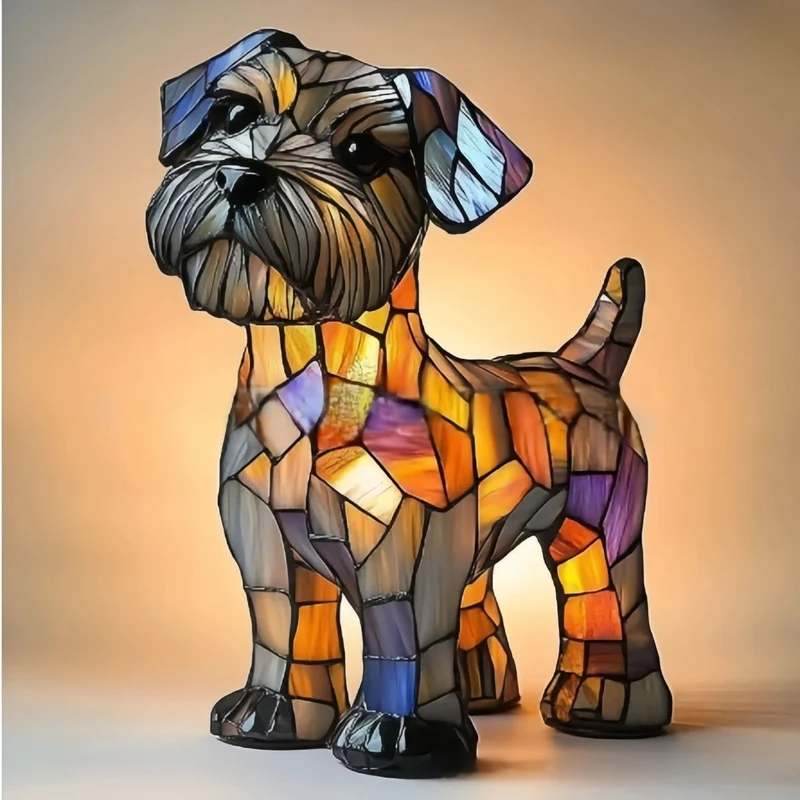 LED Nachtlampje Hond Beeldje 15 cm USB – Decoratieve Hondenrassen Sfeerlamp voor Slaapkamer Bureau Kinderkamer | Sansoti