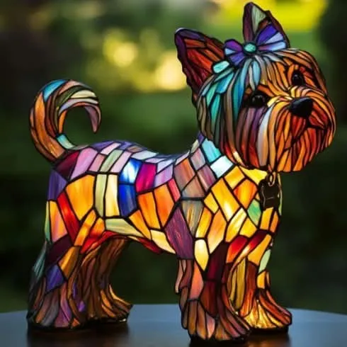 LED Nachtlampje Hond Beeldje 15 cm USB – Decoratieve Hondenrassen Sfeerlamp voor Slaapkamer Bureau Kinderkamer | Sansoti