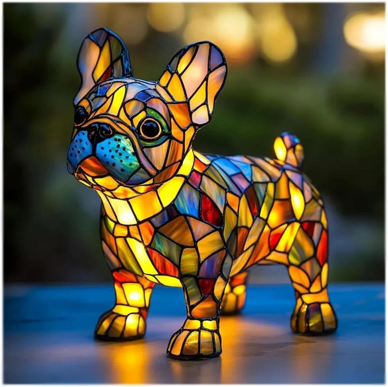 LED Nachtlampje Hond Beeldje 15 cm USB – Decoratieve Hondenrassen Sfeerlamp voor Slaapkamer Bureau Kinderkamer | Sansoti