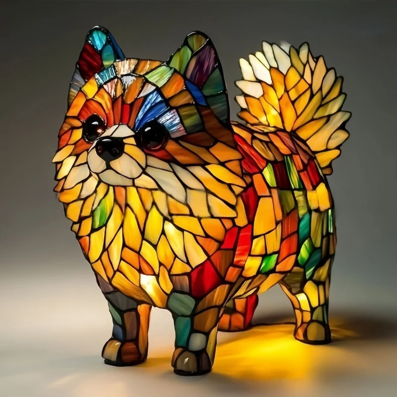 LED Nachtlampje Hond Beeldje 15 cm USB – Decoratieve Hondenrassen Sfeerlamp voor Slaapkamer Bureau Kinderkamer | Sansoti