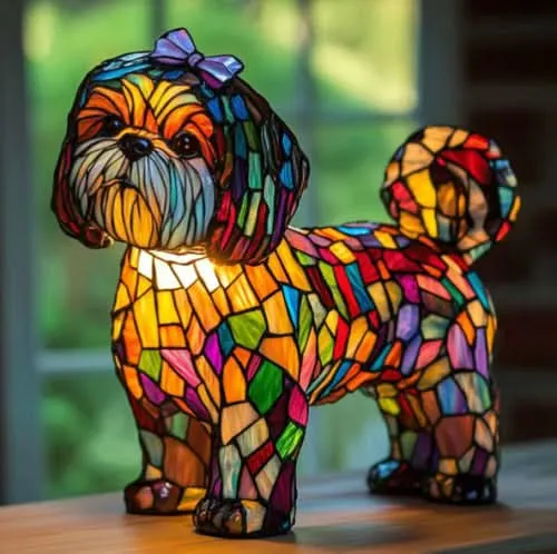 LED Nachtlampje Hond Beeldje 15 cm USB – Decoratieve Hondenrassen Sfeerlamp voor Slaapkamer Bureau Kinderkamer | Sansoti