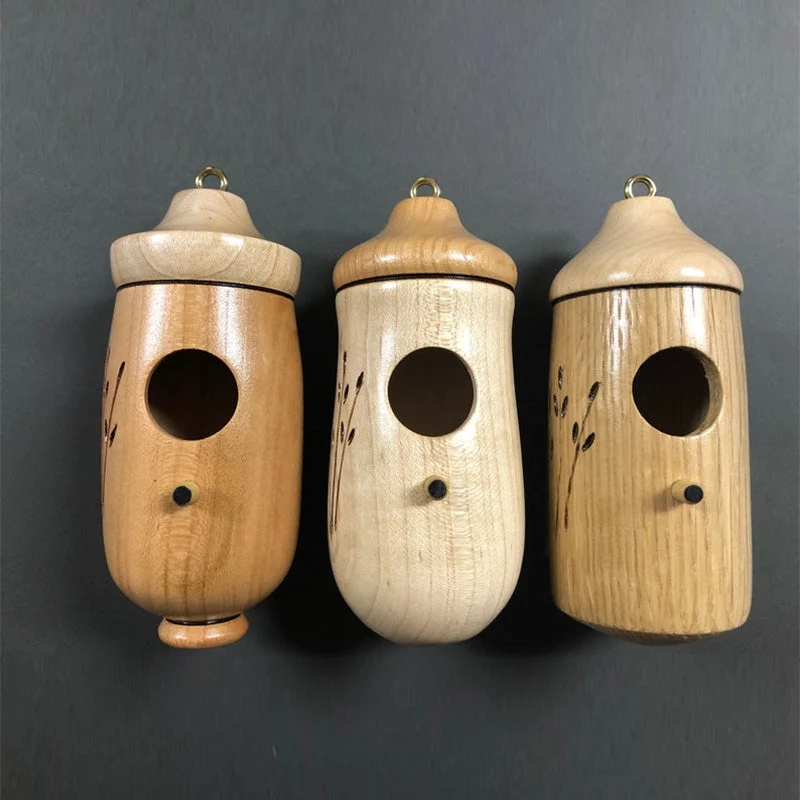 Houten Kolibrihuisje met Natuurlijk Ontwerp – Handgemaakte Nestplek voor Vogels | Sansoti