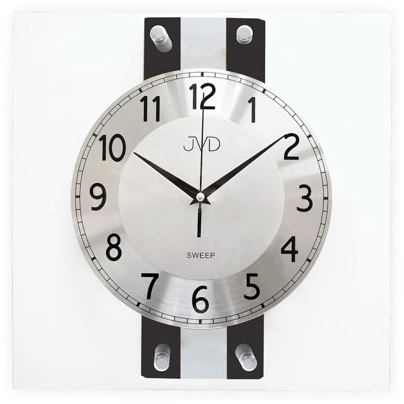 JVD Wanduhr 32x32 cm Holz • Leises Quarzwerk • Modernes Design