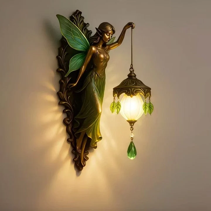 Handgemaakte Wandlamp met LED-verlichting Fantasiefiguren – Magische Sfeerverlichting voor Woonkamer Slaapkamer – Draadloze Wanddecoratie met Warmwit Licht | Sansoti