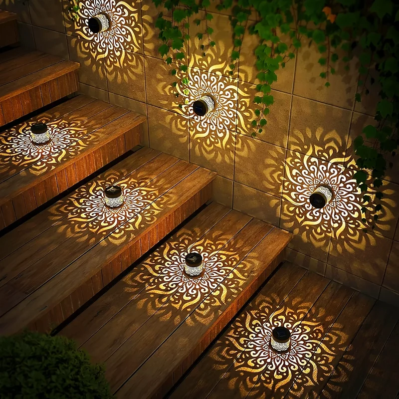Solar Tuinlantaarn met Decoratief Schaduwpatroon – Automatische Verlichting | Sansoti