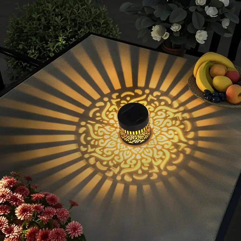 Solar Tuinlantaarn met Decoratief Schaduwpatroon – Automatische Verlichting | Sansoti