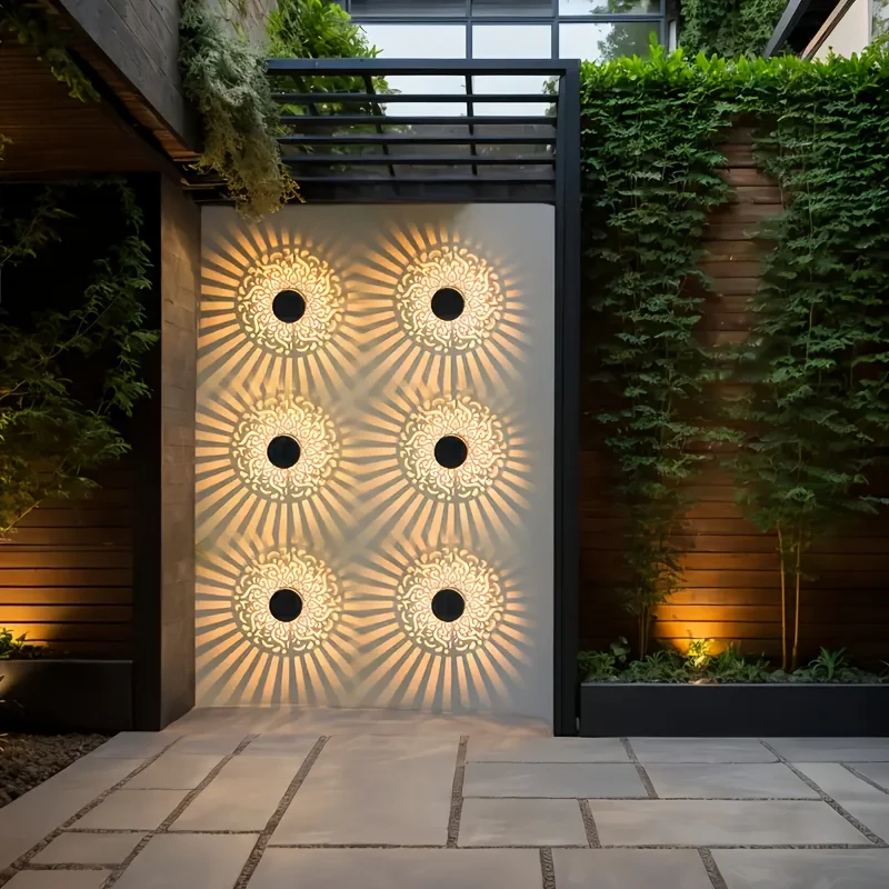 Solar Tuinlantaarn met Decoratief Schaduwpatroon – Automatische Verlichting | Sansoti