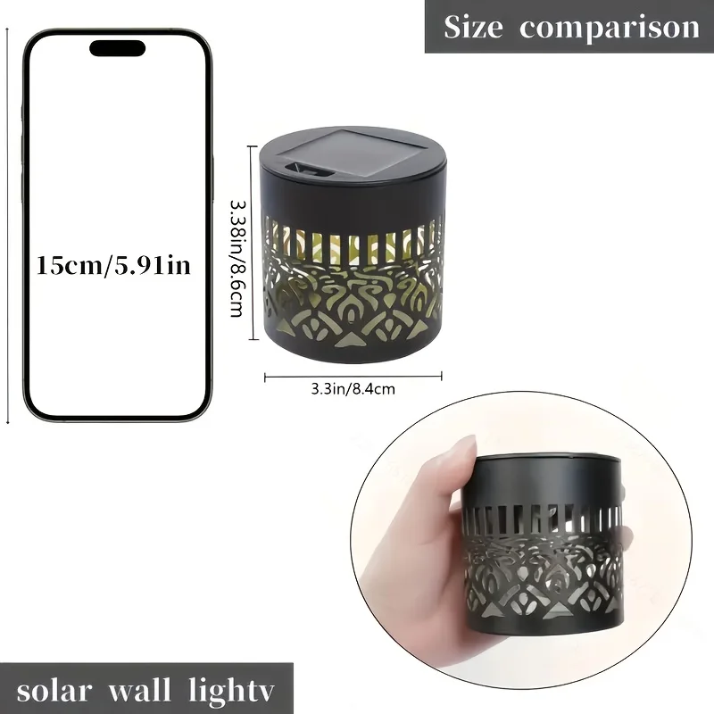 Solar Tuinlantaarn met Decoratief Schaduwpatroon – Automatische Verlichting | Sansoti