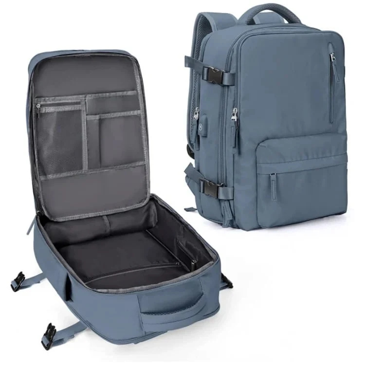 Waterdichte Dames Reistas 35L Multifunctionele Wandelrugzak met USB-Poort en Anti-Diefstal | Sansoti