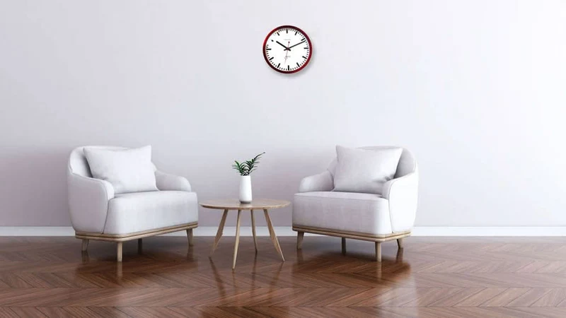 Hermle Wanduhr 30x30x5 cm Edelstahl • Modernes Design • Präzises Quarzuhrwerk